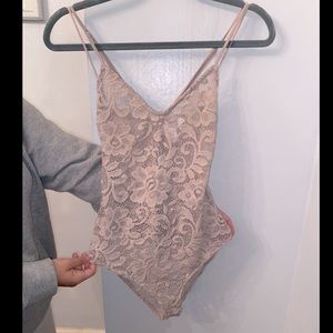 Rust pink Lace bodysuit